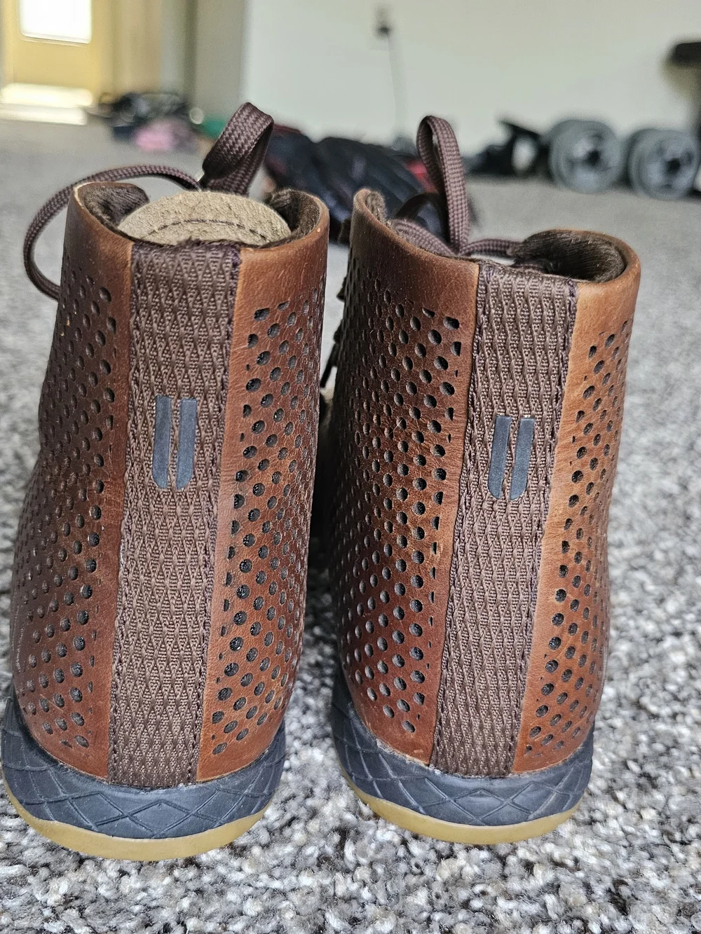 Nobull Brown Perforated Leather Men’s Trainer